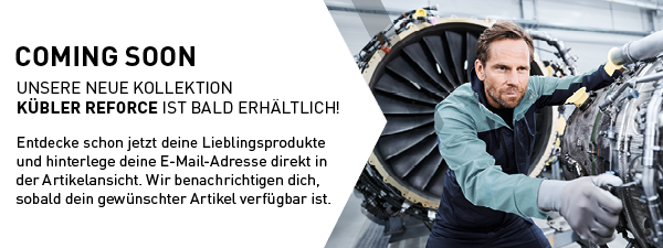 Kübler Reforce Arbeitskleidung: Techniker wartet Flugzeugtriebwerk – neue Workwear-Kollektion bald erhältlich