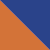 orange vif/bleu clair