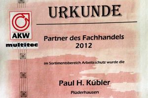PARTNER DES FACHHANDELS 2012 - GUTE NOTEN FÜR KÜBLER