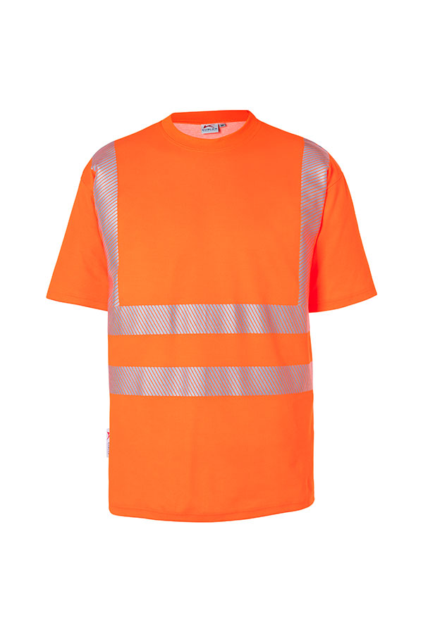 KÜBLER REFLECTIQ T-Shirt | 8227-54-30-M | PSA M | 2 warnrot 5043